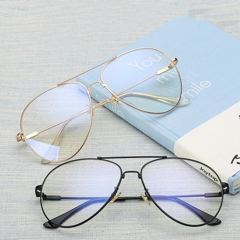 

High quality Optics metal full flexible bridge the temple Classic brand pilot optical points frame Prescription glasses frame