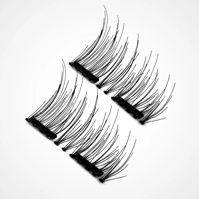 Двойной магнит 3D Магнитная ресницы Полный природного газа мягкие волосы многоразовые ресниц Клей ненужных