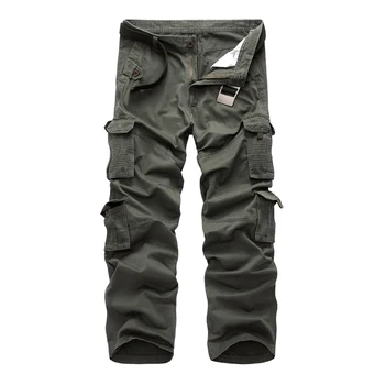 

2020 New Cargo Pants Men Autumn Winter Hot Sale Solid Quality Cotton Casual Outwear Work Pants Male Fashion Plus Size 29-40
