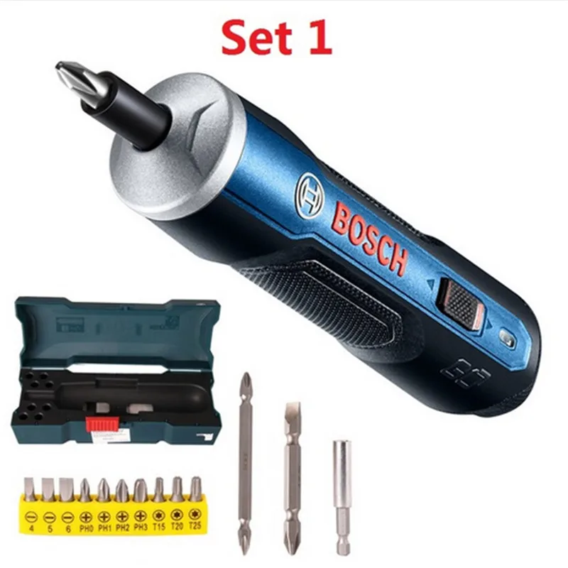 

For BOSCH Mini Electrical Screwdriver 3.6V lithium-ion Battery Rechargeable Cordless Power Drill with drill bits kits set Plugin