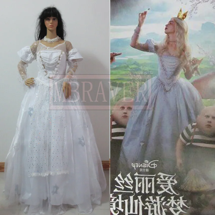 The White Queen Costume Dress Halloween Cosplay Costume Cosplay