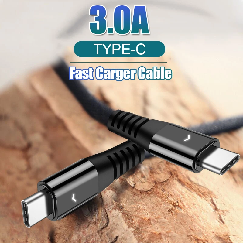 

3.0A Fast Charging Wire Type C USB Cable For Samsung S10e Xiaomi Redmi Note 7 Pro Charger Data Cables Mobile Phone USBC Cable