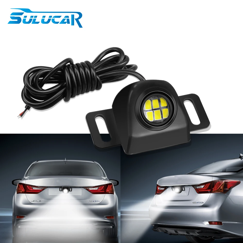 

SULUCAR Auxiliary Reverse Light Enhances Backup Camera Performance At Night Solid State Black SMD Surface Mount Device