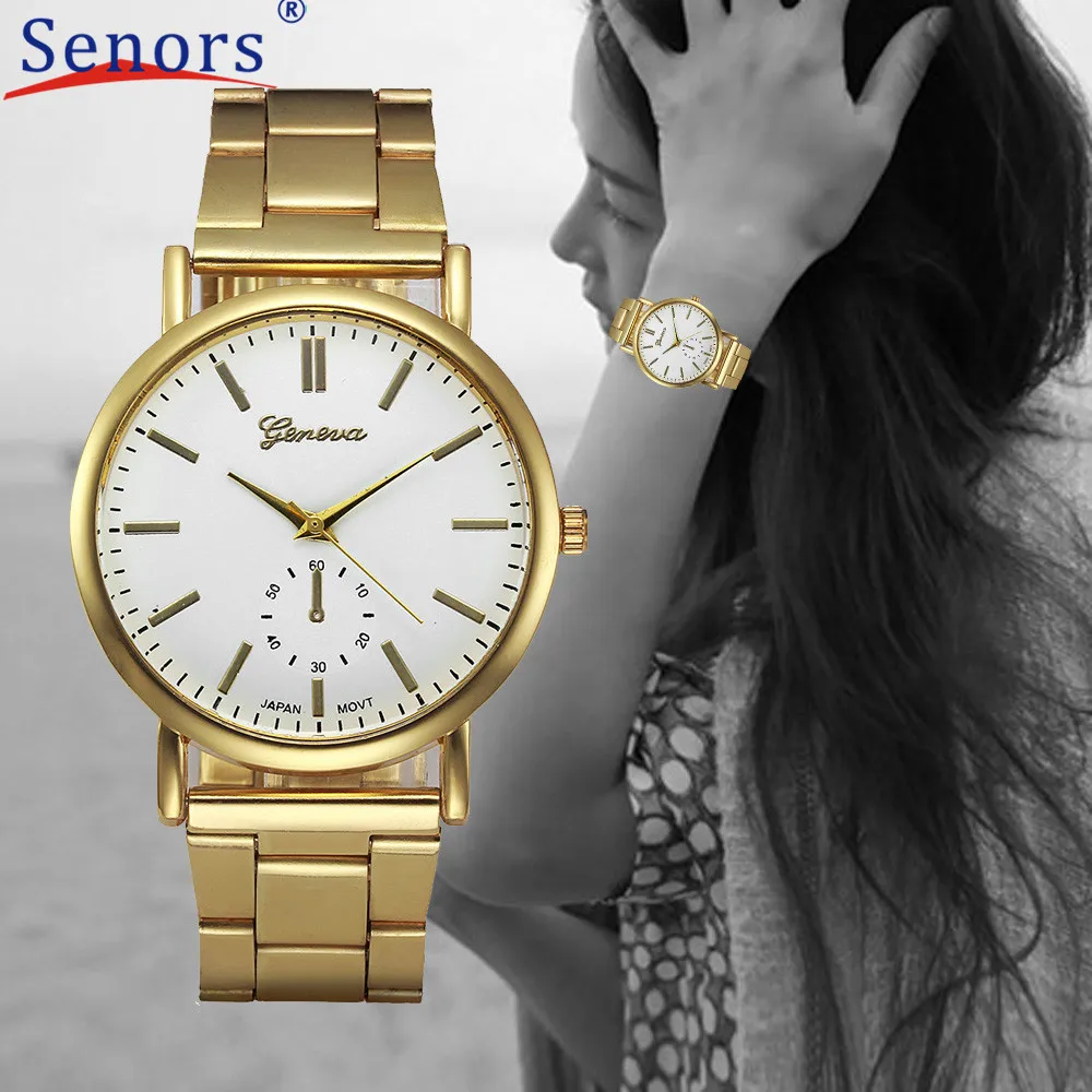 

HF 2016 NEW  Fashion Women Crystal Stainless Steel Analog Quartz Wrist Watch Bracelet elogio masculino relogio feminino SP14