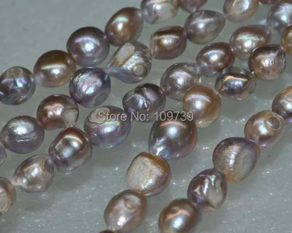 

Jewelry 00256 Natural Rare purple 5strs AA14*16mm luster baroque thick-skinned pearl/