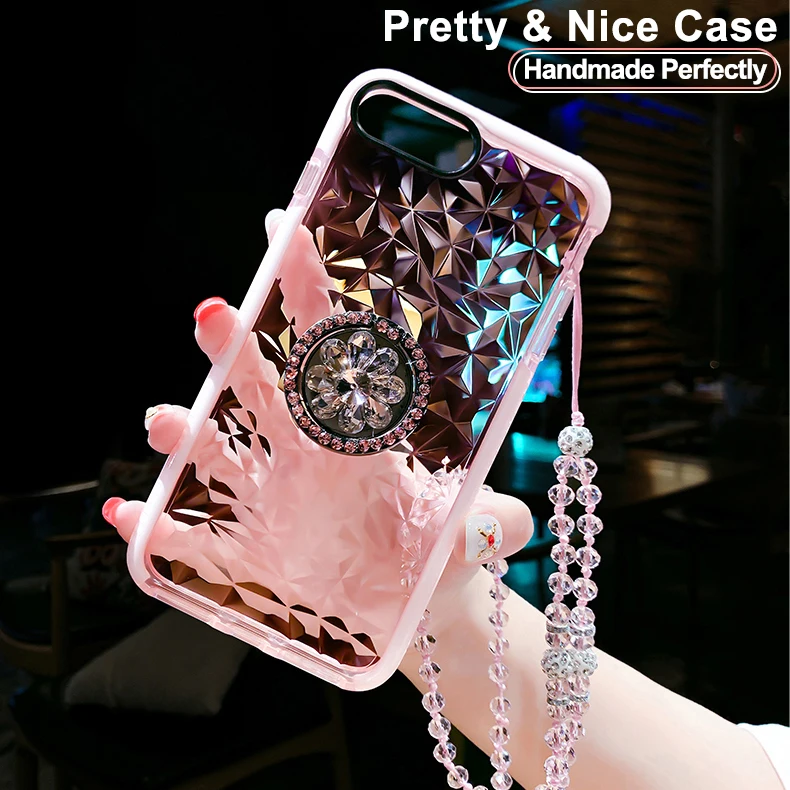 

Handmade Perfectly Ring Holder Phone Case For iPhone X XR XS Max Shockproof Clear Cover For iPhone 7 8 6 6s Plus 5 5S SE Case