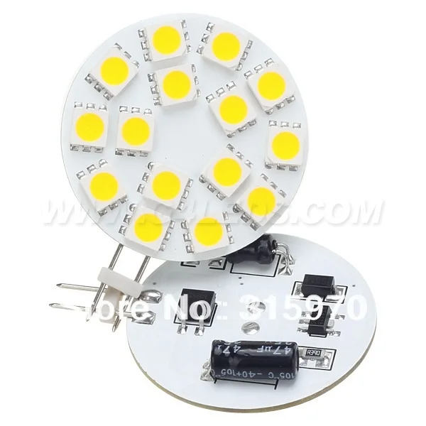 

15LED G4 Light Dimmable Lamp 5050SMD 300-330LM 3W Wide voltage AC/DC10-30V For Boats Ships Automobiles 5pcs/lot