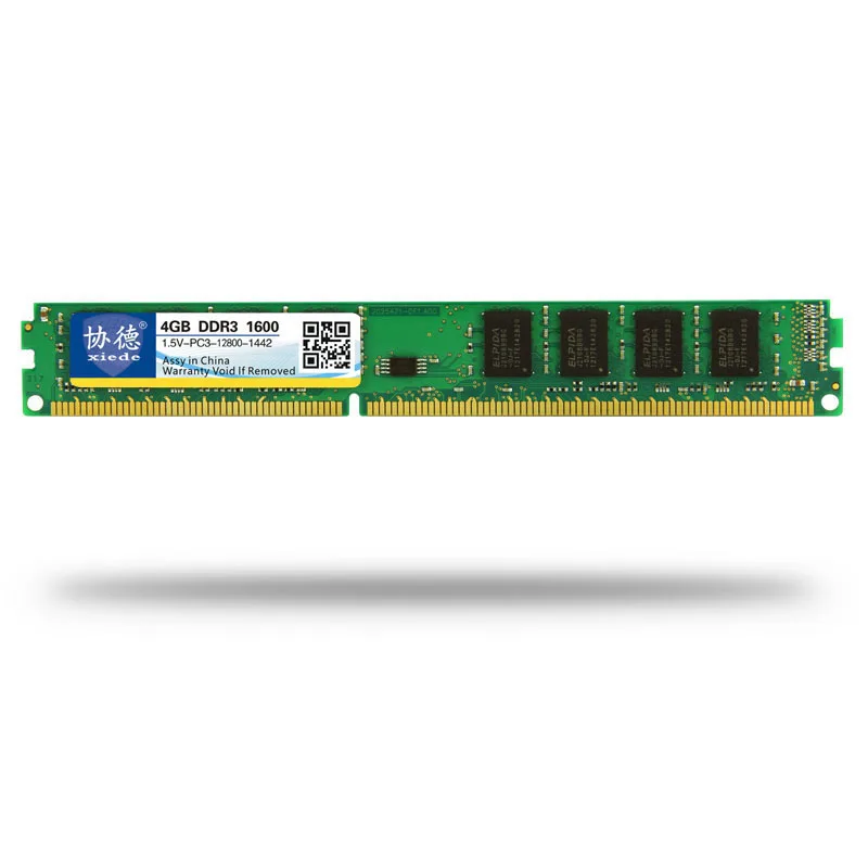 Оптовая продажа Xiede DDR3 1600 / PC3 12800 ОЗУ для настольного ПК 2 ГБ 4 8 16 память совместимая