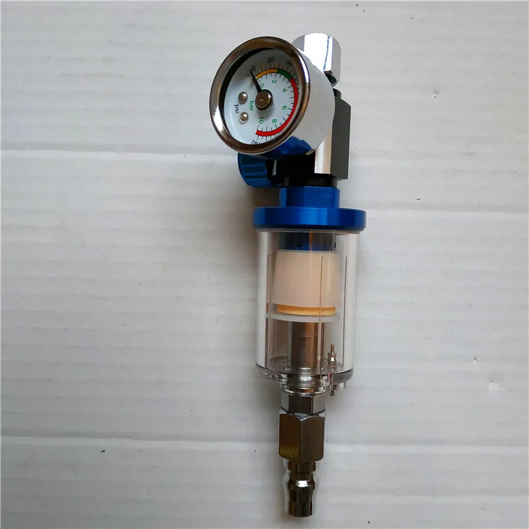 

free shipping,new spray gun 1/4" air line mini filter water trap,pneumatic tool parts and accessory,air regulator gauge in line