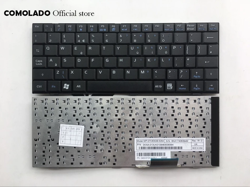 UK laptop keyboard For ASUS EPC EeePC 700 701SD 900 900A 900HD 901 Black Laptop Keyboard UK Layout