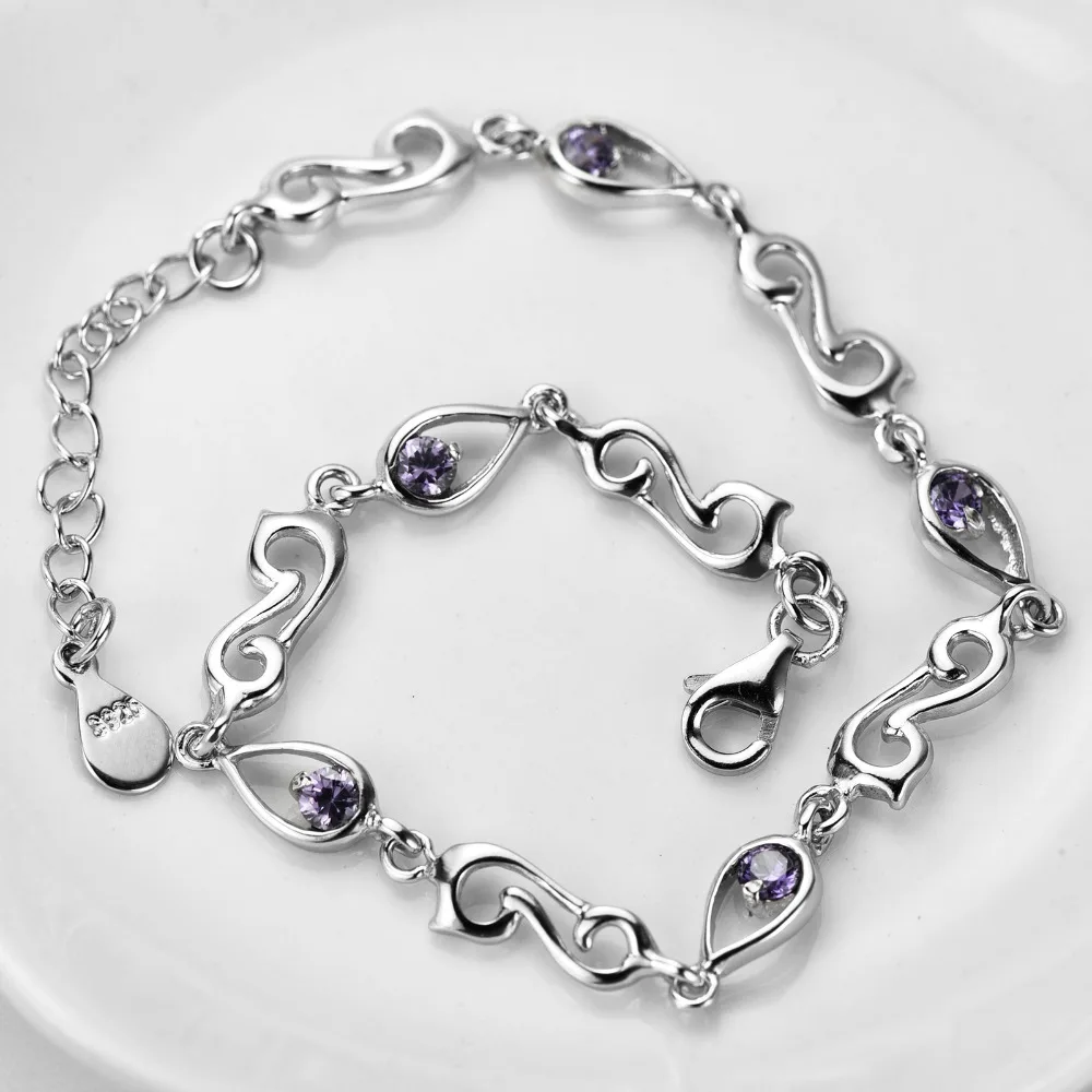 Женский винтажный браслет из серебра 925 пробы с аметистом|bracelets for|bracelets for womenbracelet