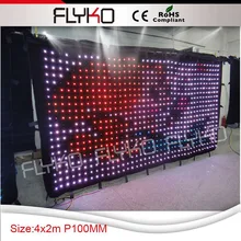 P100 2X4 м ТВ шоу мягкие гибкие светодиодные шторы дисплей