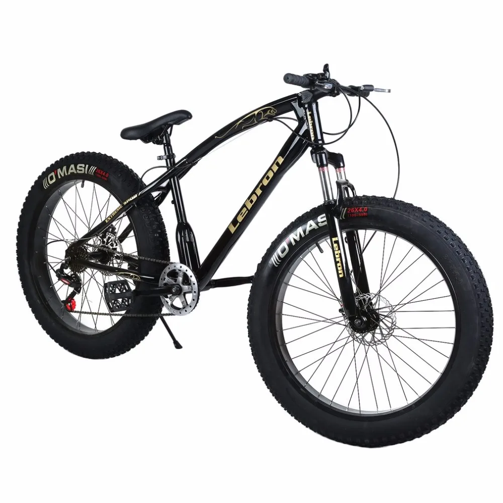 

26*21 Inch 7 Speed Snow Bike Double Disc Braking System Bicycle Steel Frame Mountain Bike Outdoor Sports Exercise Bike