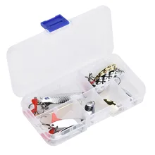 10 шт. металлические рыболовные приманки Спиннер приманка крючок с приманкой с снасти ящик для хранения чехлы из твердого пластика двухсторонний Спиннер полезный