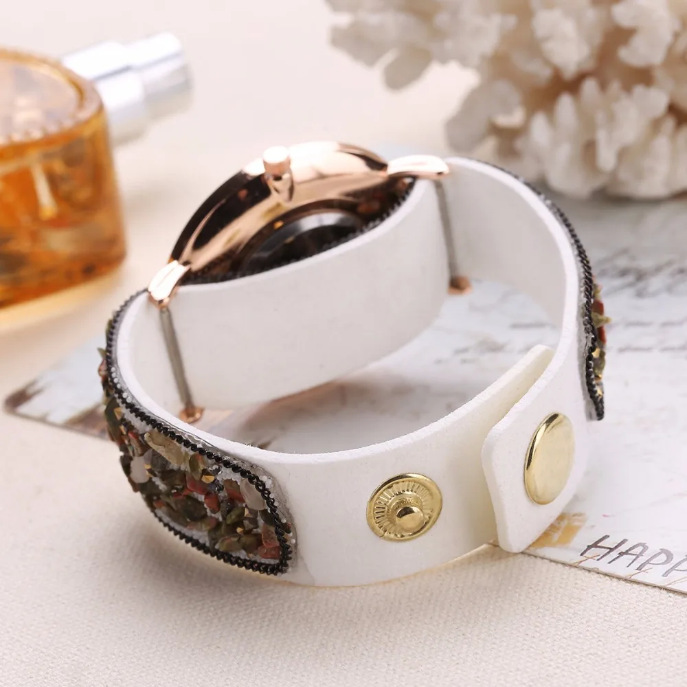 MINHIN Новый стильный кожаный браслет часы Женские Ручная работа оригинальный