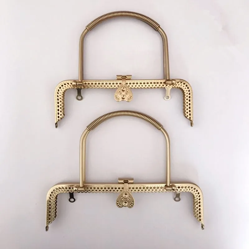 gold color 180 mm Модные аксессуары для сумок с ремешком, размер 18 см или 20,5 см, Золотая рамка для сумки с ручкой, винтажная металлическая рамка для кошелька, ручка для кошелька - Цвет: gold color 180 mm
