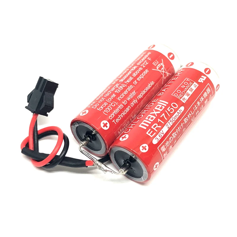 

New Original Maxell ER17/50 3.6V 5500mah Robot Battery lithium plc batteries pack with black connector