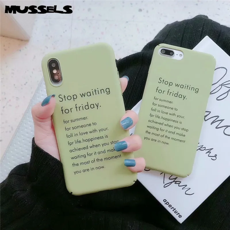 Зеленый чехол для iPhone X XS Max XR 6 6s 7 8 Plus жесткий пластиковый телефона Coque |