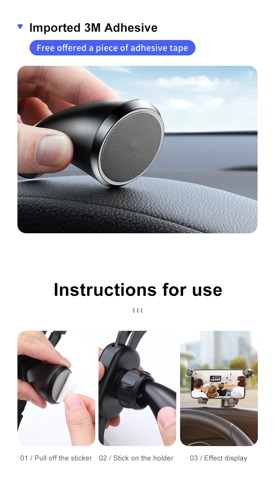 Baseus Car Phone Holder for iPhone Samsung Gravity Mount Holder Stand Dashboard Car Holder for Huawei Xiaomi Mobile Phone Holder