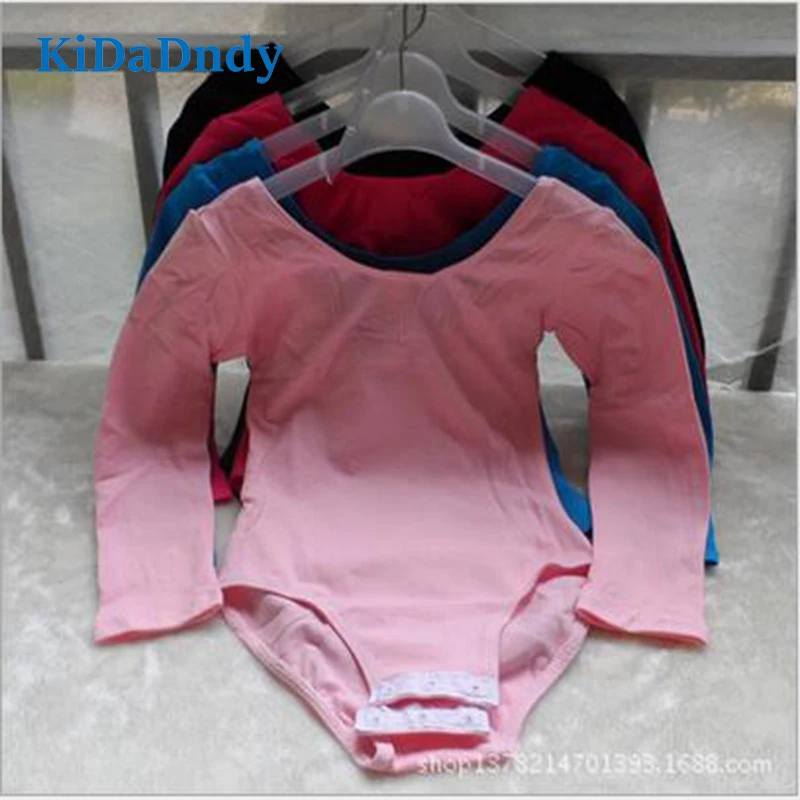 

KiDaDndy KiDaDndy Long - sleeved Lycra Cotton Children 's Dance Practice Uniforms Body Suits Physical Service Uniforms JRR013