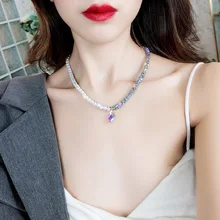 Новое поступление модные женские подвесные ожерелья модные ожерелья с кристаллами корейское ожерелье жемчужные ювелирные изделия для женщин подарок
