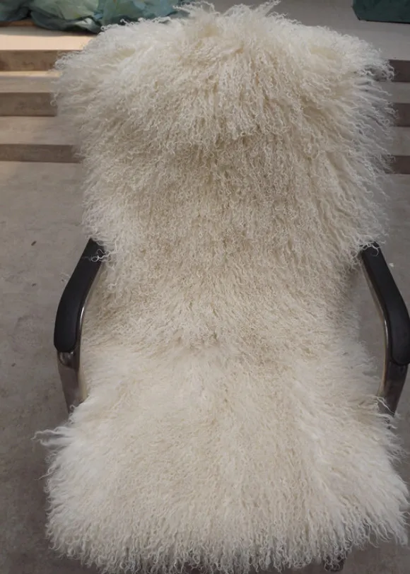 Большая кудрявая пластина меха ягнёнка/дешевая тибетская овчина/длинные волосы монгольская Лампа кожи