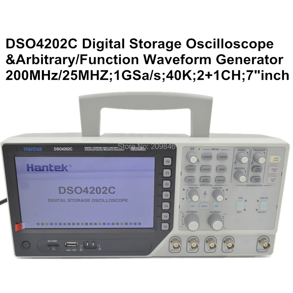 Hantek dso4202c 2 канальный цифровой осциллограф 1 канал произвольные/Функция генератор