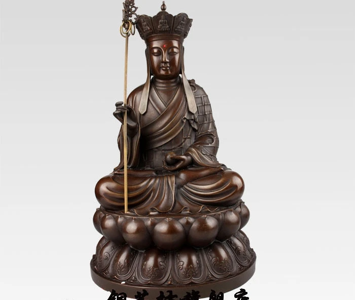 Zm 17 &quotкитайский Тибетский Бронзовый Lotus Ksitigarbha Bodhisattva статуэтка Будды из