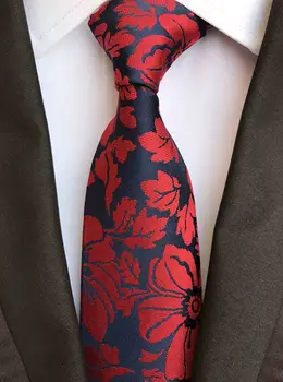 

Unique Pattern 8cm Men Woven Ties Classic Floral Paisley Necktie for Wedding