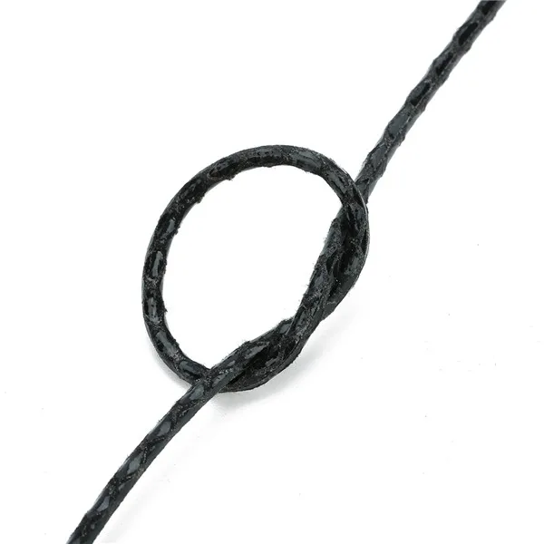 black 5 Ярд/Лот, плетеная кожаная с леопардовым принтом, 3 мм ширина, шнур с нитью для DIY мужчин и женщин, браслет и ожерелье, ювелирное изделие - Цвет: black
