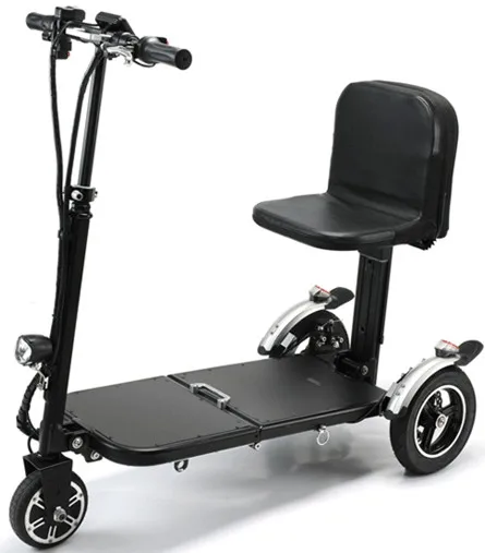 Модный Электрический трехколесный велосипед для пожилых людей с батареей, складной светильник для пожилых людей, Электрический скутер с рюкзаком - Цвет: 3 wheel scooter