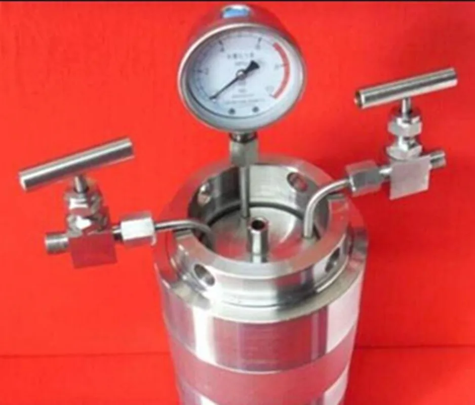 

Hydrothermal synthesis Autoclave Reactor vessel +inlet outlet gauge 100ml 6Mpa