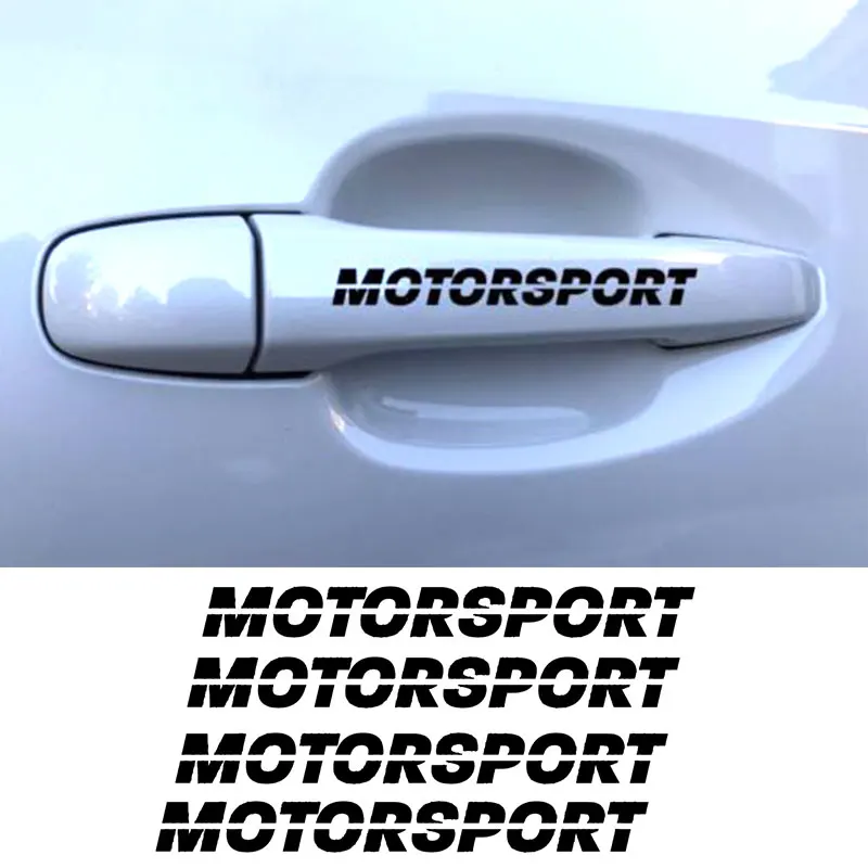 4pcs 13*1.3CM For Motorsport Door Handle Decal Vinyl Sticker Fashion