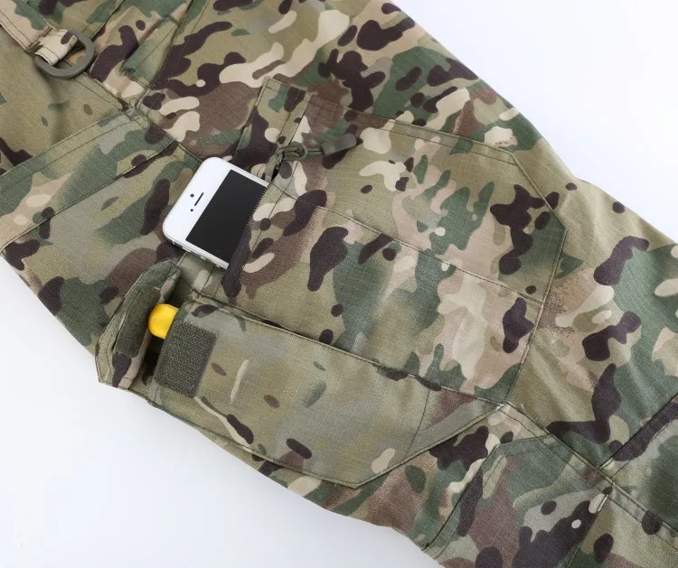 Военная камуфляжная форма клетчатая многоярусная сумка брюки вентиляционные износостойкие защитные разрывные тактические брюки
