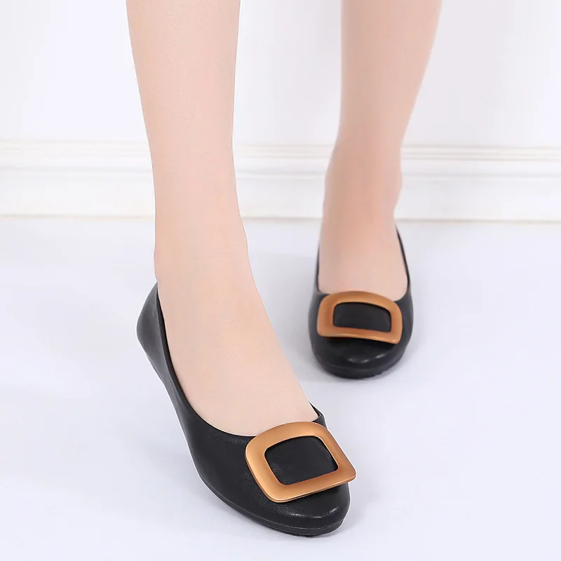 

New Spring Summer Flats Women Shoes Leather Woman Footwear Slip-on Ladies Boat Shoes Soft Comfortable YX1446