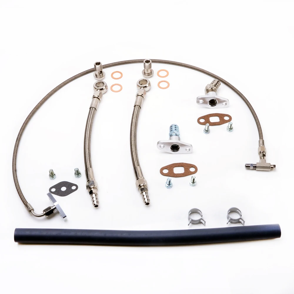 4 T 3 T 1 5 Kinugawa Turbo Oil and Water Line Kit M18x1.5mm for Garrett T3 T4 T3/T4