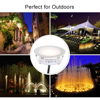 

IP67 8PCS Recessed LED Deck Light Underground Lamp Outdoor Landscape Lighting for Stair Patio Garden Floor Corner Sauna Bathroom