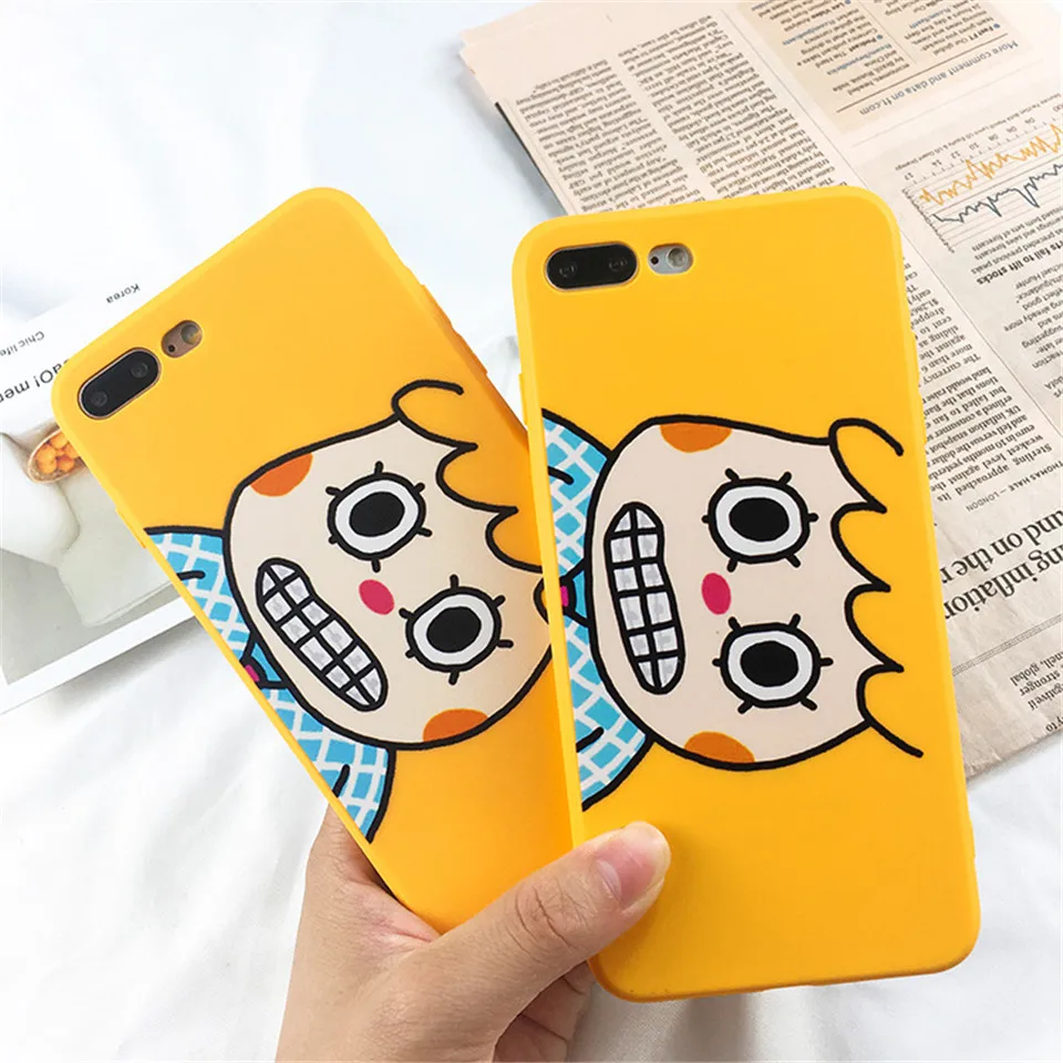 Fun Yellow Color Make a smile Case For iPhone X 8 7 6 6s Plus Original
