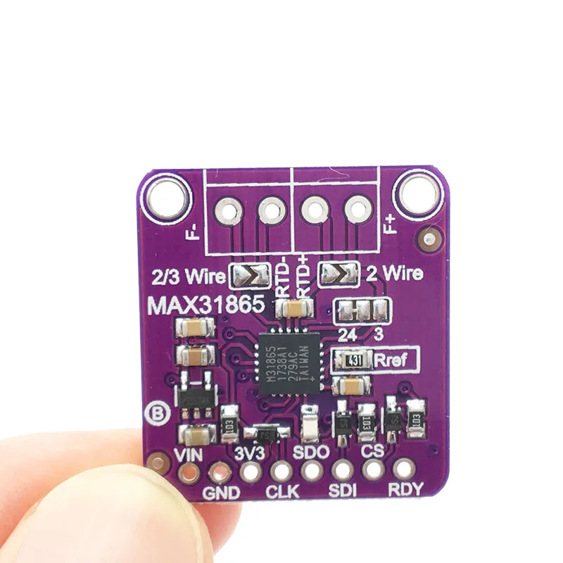 

MAX31865 PT100 to PT1000 RTD-to-Digital Converter Board Temperature Thermocouple Sensor Amplifier Module 3.3V/5V For Arduino