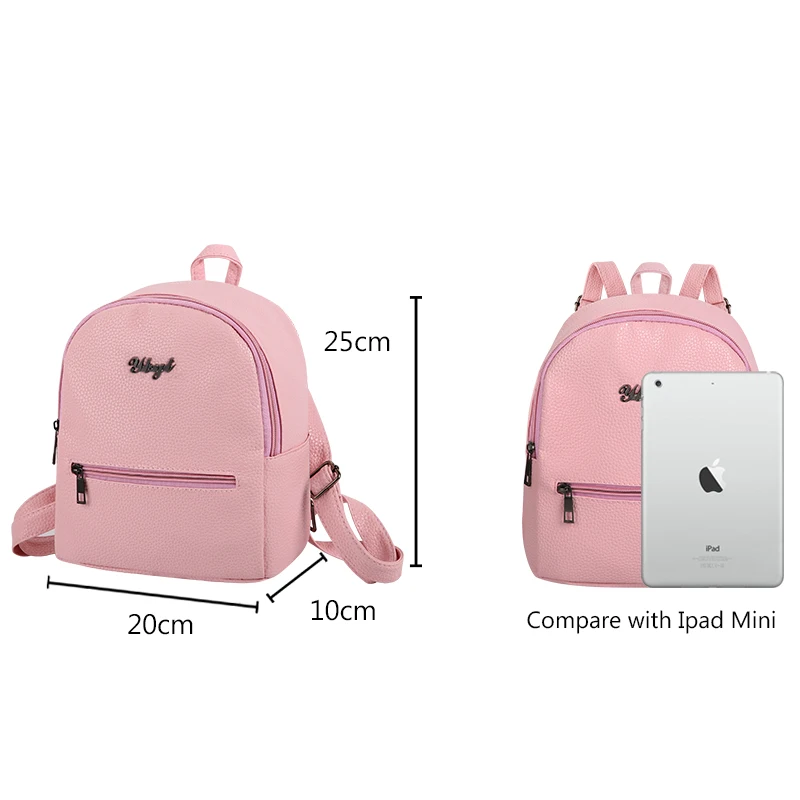  YBYT brand 2018 new preppy style solid women kawaii rucksack simple lychee pattern ladies travel ba - 32820962886