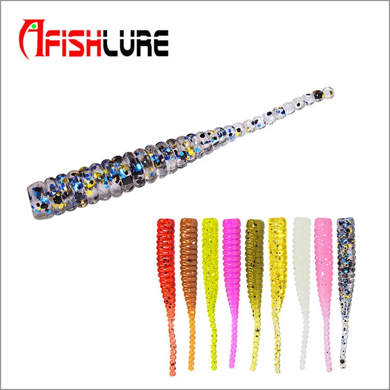 

40mm 0.35g Mini Grub Soft Lure 30pcs/lot Fly Fishing Lures Jerkbait Swimbait Shad Fishing Tackle AR33