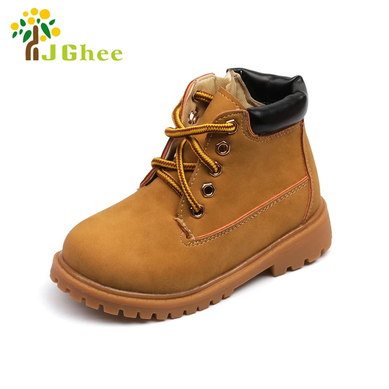 J Ghee Fashion Classical Kids Shoes Martin Boots For Boys Girls British Style Children Warm