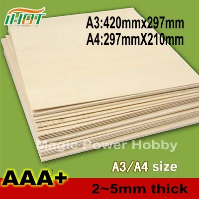 ToCome 5mm Linde Sperrholz A3 | 28 Stück, Laserfähig | 420 X 297 X 5mm, Perfekt Für Bastel- & Modellbauprojekte