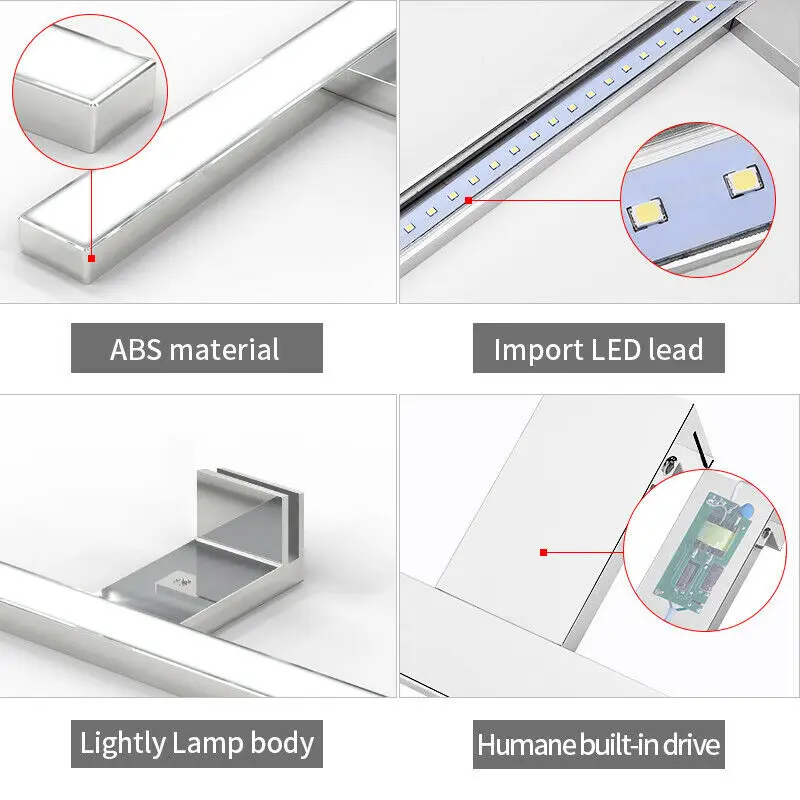 2в1 Linson 5 Вт хромированный AC220V светодиодное освещение шкафа в ванной настенный светильник светодиодный зеркальный светильник