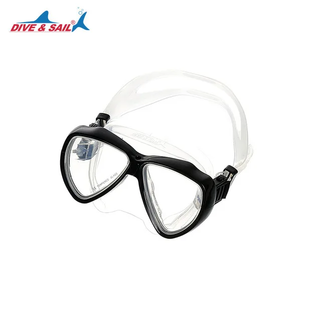 Набор масок для дайвинга и паруса, силиконовая маска для подводного плавания, очки для дайвинга, линзы для близорукости, набор для дополнительной трубки - Цвет: Mask Black
