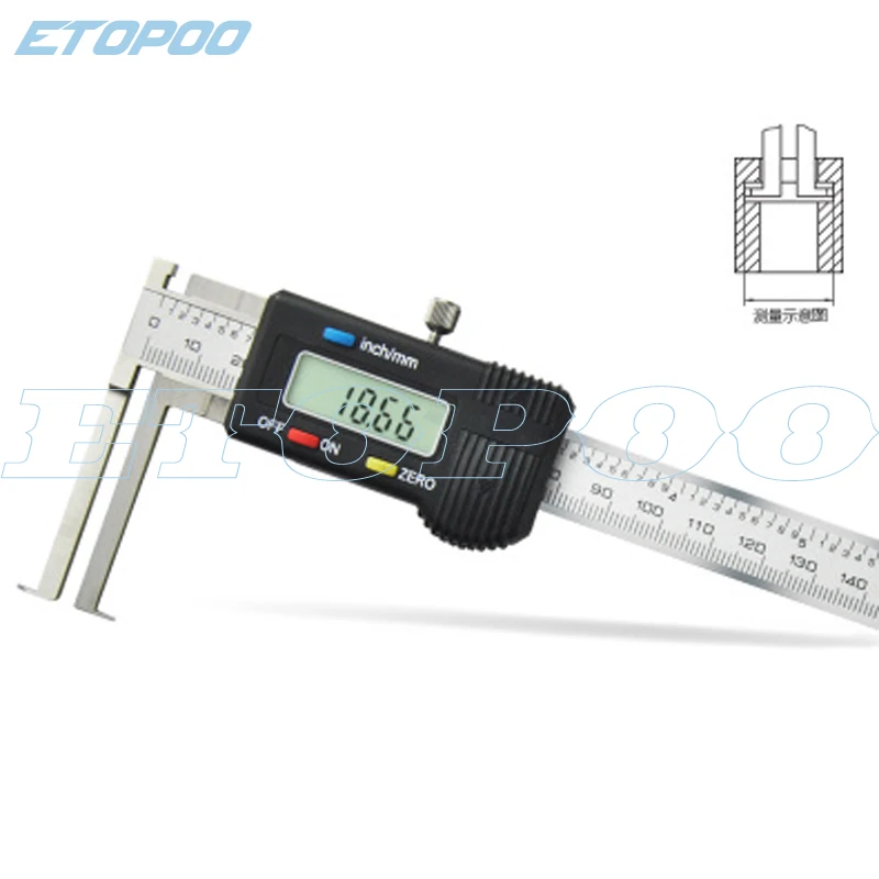 

10-150mm Inside Groove digital Caliper With Knief Edge electronic inside groove vernier caliper measuring tool