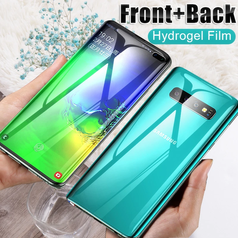 

Front Back Hydrogel Screen Film On The For Samsung Galaxy S9 S8 S10 Plus S10e Protector Film Note 8 9 Protective Film Not Glass