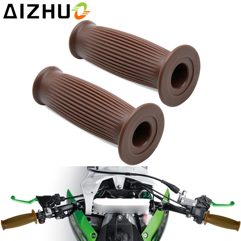 

7/8" Motorcycle Rubber Hand Grip Bar Handlebar Grips Handle Bar For Triumph Street Scrambler Vespa GTS 300 Piaggio Moto Guzzi