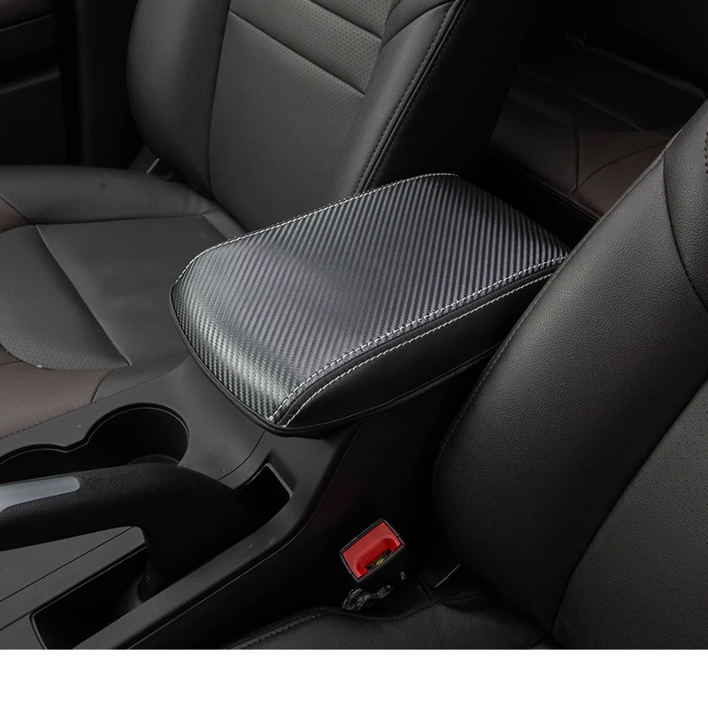 Lsrtw2017 кожа автомобиль Подлокотник Обложка для Trumpchi Gs4 - Название цвета: carbon fiber 1