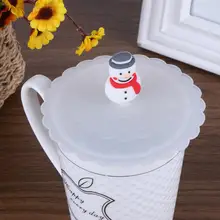 Силиконовая Прозрачная крышка для чашки снеговик/Сакура/полярный медведь изоляционная противопылевая Крышка для чашки для чая и кофе Герметичная крышка посуда для напитков